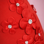 La BOSS Boutique 3D Floral Deep V-Neck Bodycon Mini Dress